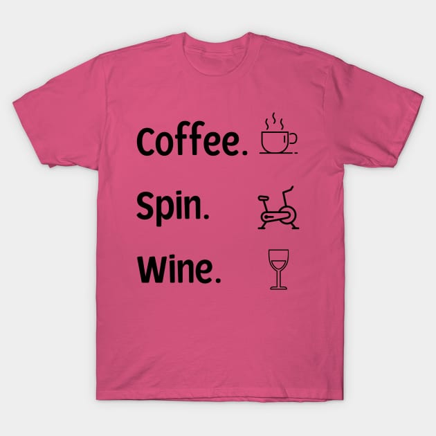 Coffee Spin Wine Shirt T-Shirt by Lovebug Designs